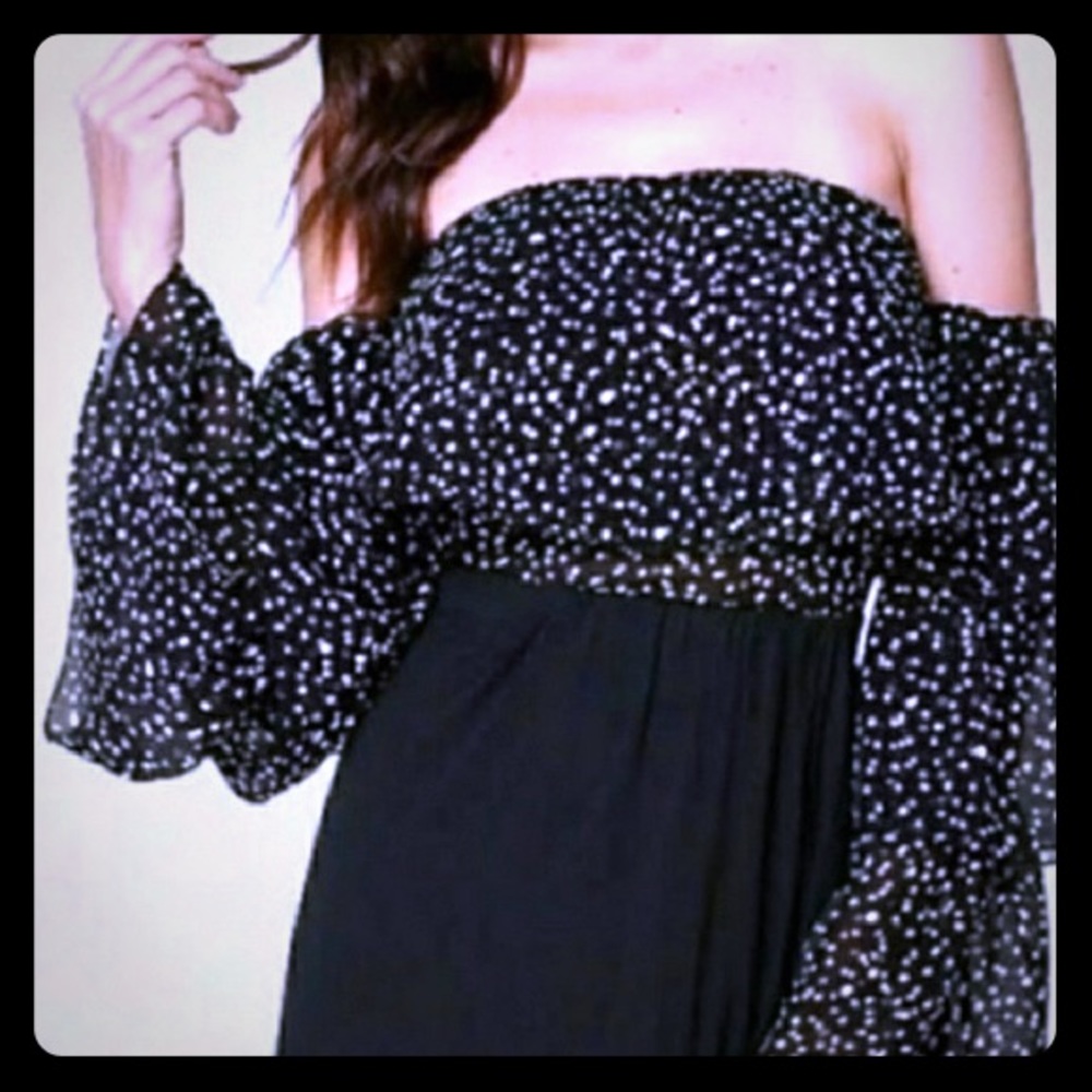 BEBE Women’s Off Shoulder Sheer Top